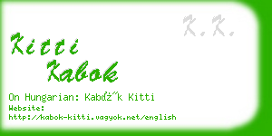 kitti kabok business card